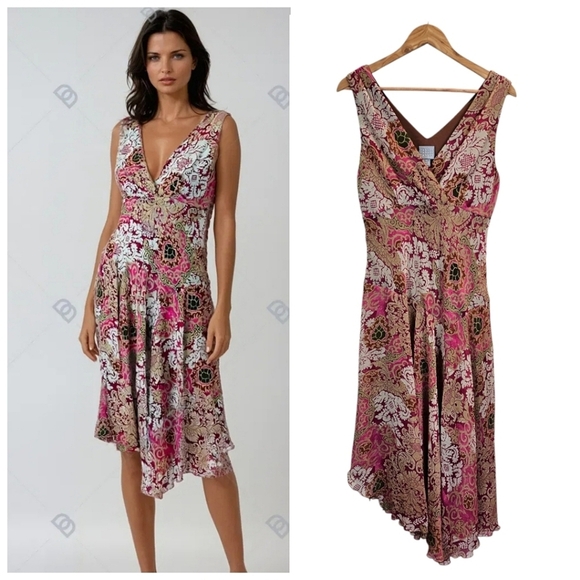 Rabbit Rabbit Rabbit Pink Asymmetrical Sleeveless Dress Sz 14 Y2K Fairycore - Picture 14 of 14